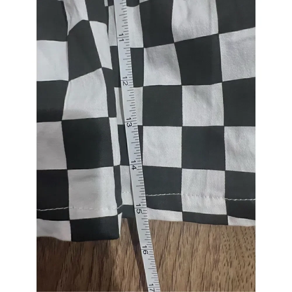 Chess Play Pastel Goth Black & White Plaid Pleated Mini Skirt size S - Picture 4 of 5